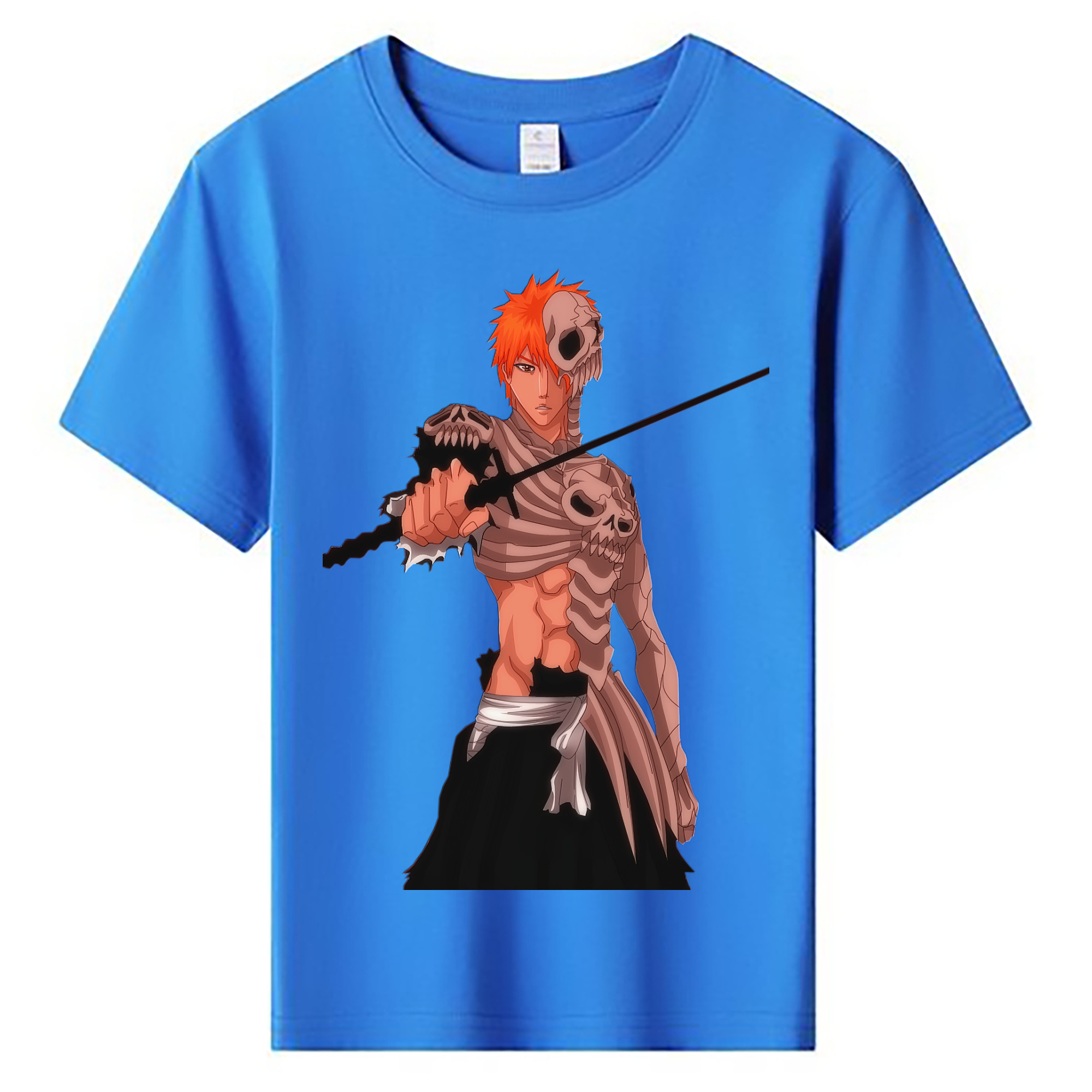 （画像用） ブリーチ 黒崎一護（くろさき いちご）BLEACH Kurosaki Ichigo 綿100％キッズTシャツ（フロントプリント）